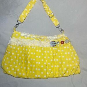 Y2K Yellow Polka Dot Women's Bag